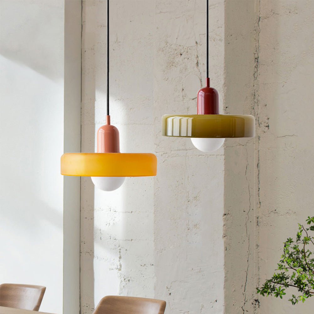 Linear Pendant Ceiling Light Glass Shade