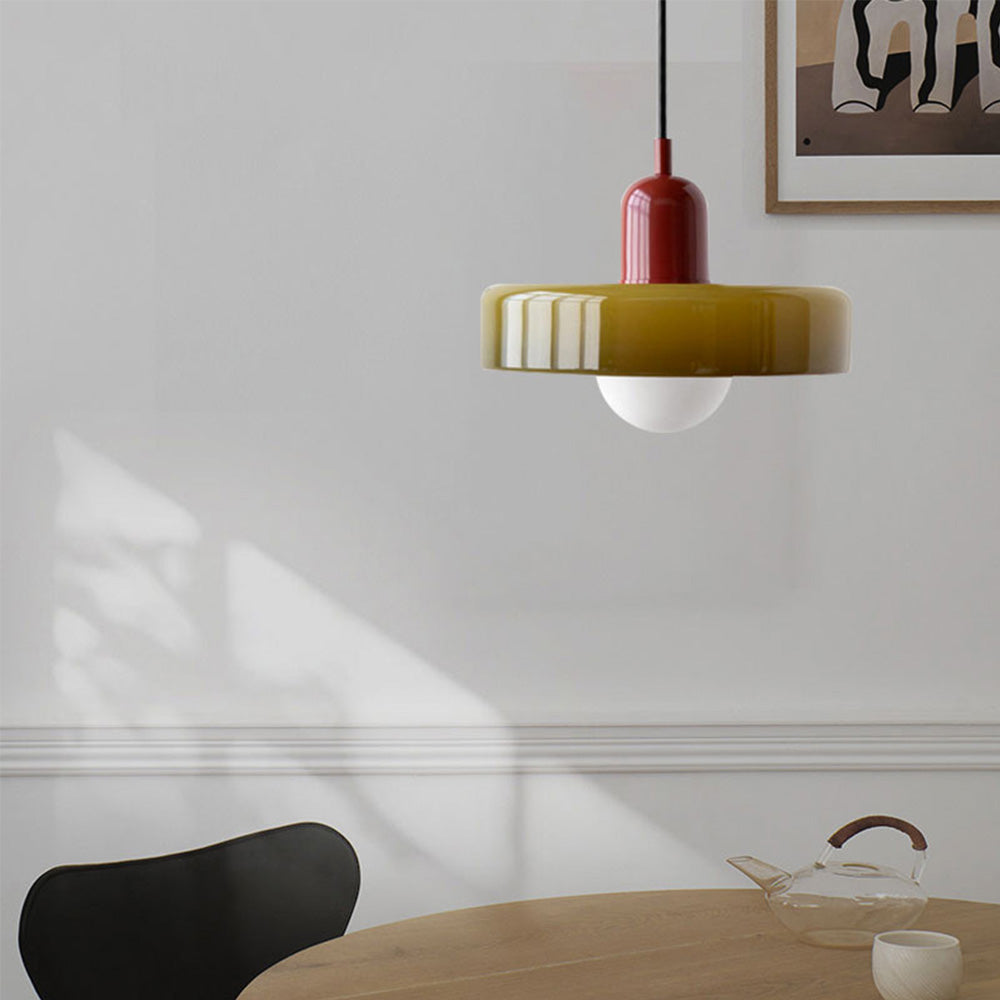 Linear Pendant Ceiling Light Glass Shade