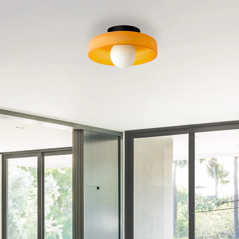 Surface Mounted Flush Mount Ceiling Light Glass Shade