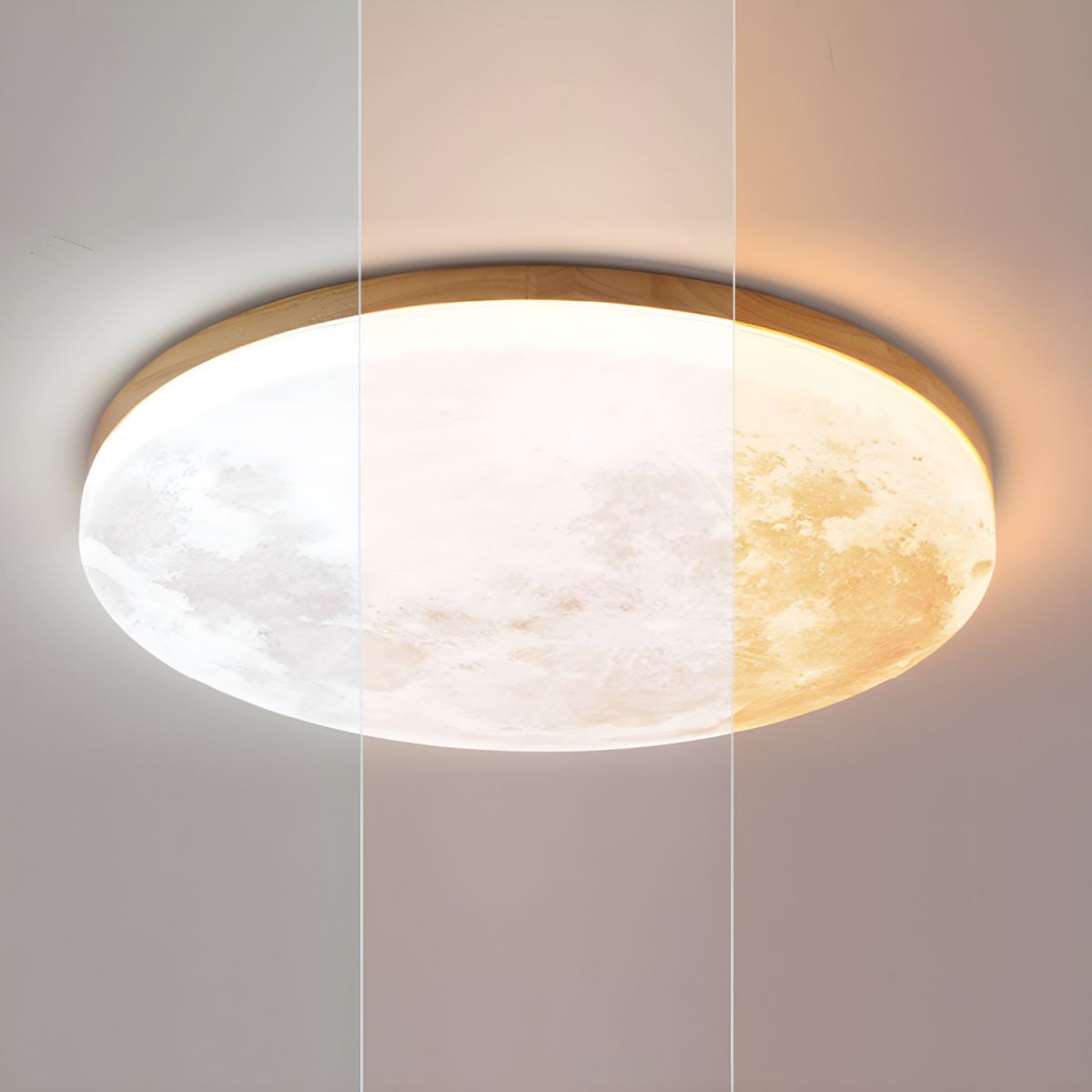 Flush Mount Round Frosted Ceiling Light