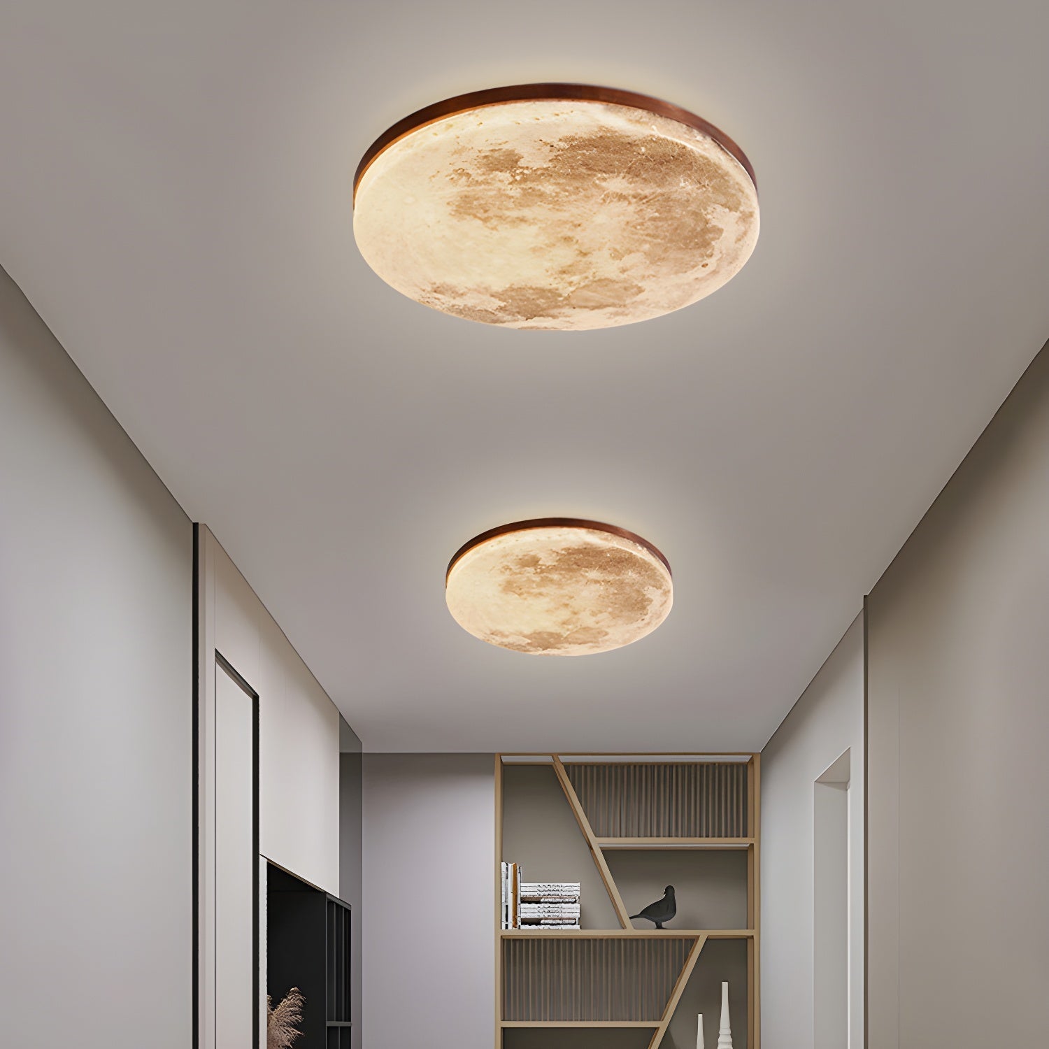 Flush Mount Round Frosted Ceiling Light