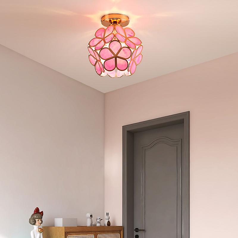 Floral Glass Flush Mount Ceiling Lamp