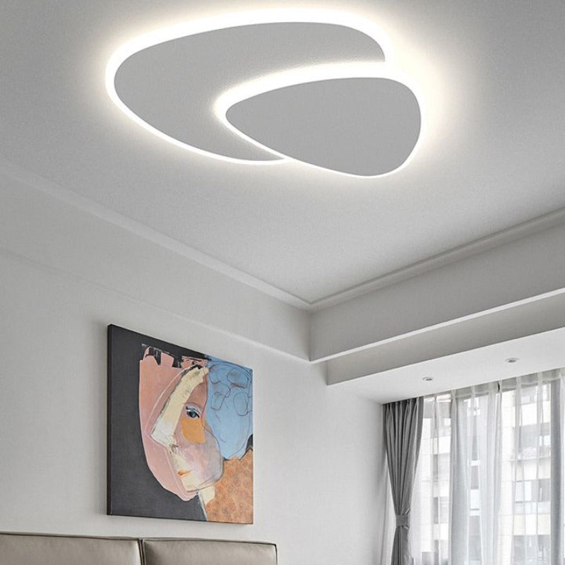 Overlapping Asymmetric Flush Mount Ceiling Lamp