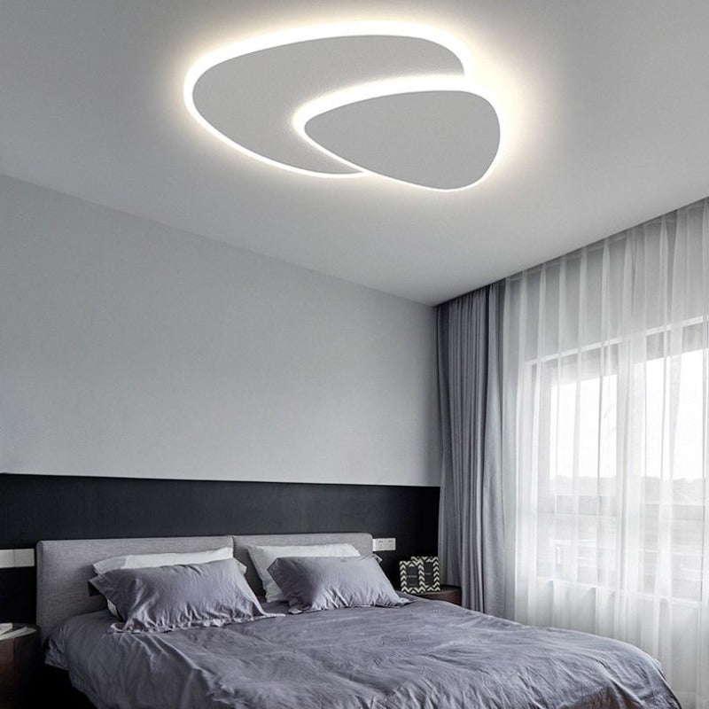 Overlapping Asymmetric Flush Mount Ceiling Lamp