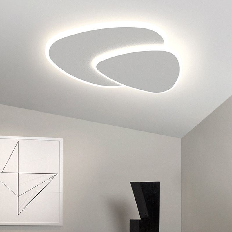 Overlapping Asymmetric Flush Mount Ceiling Lamp