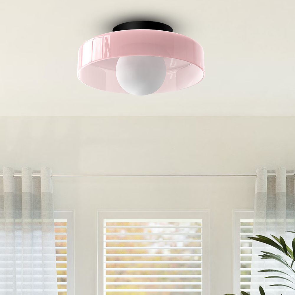 Surface Mounted Flush Mount Ceiling Light Glass Shade