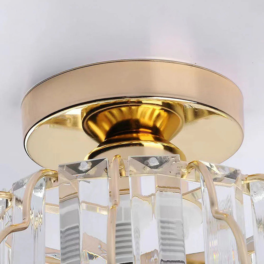 Flush Pendant Ceiling Light Crystal Detail