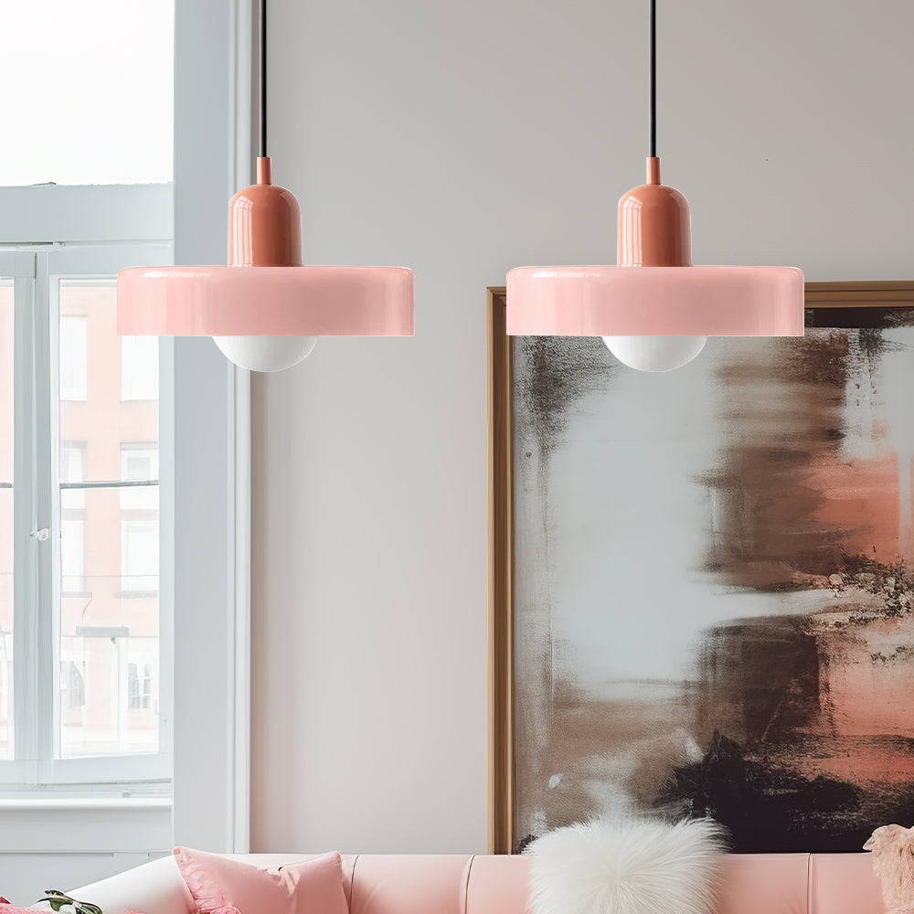 Twin Plate Shade Pendant Ceiling Lamp