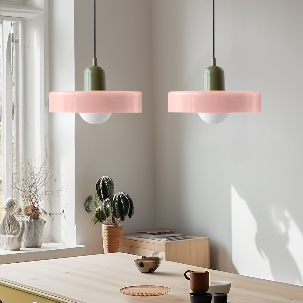 Twin Plate Shade Pendant Ceiling Lamp