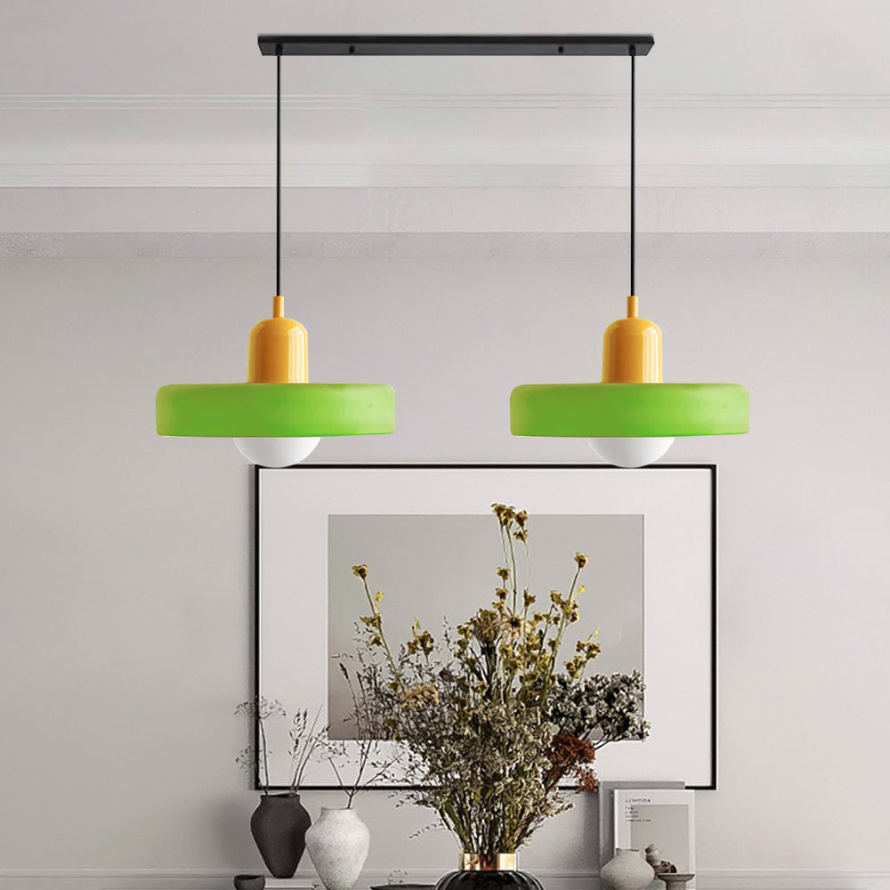 Twin Plate Shade Pendant Ceiling Lamp