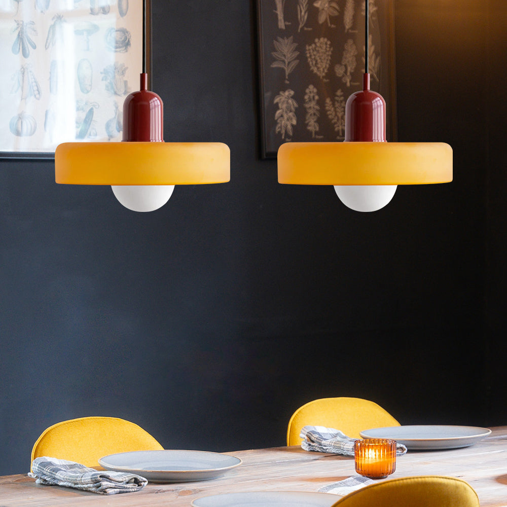 Twin Plate Shade Pendant Ceiling Lamp