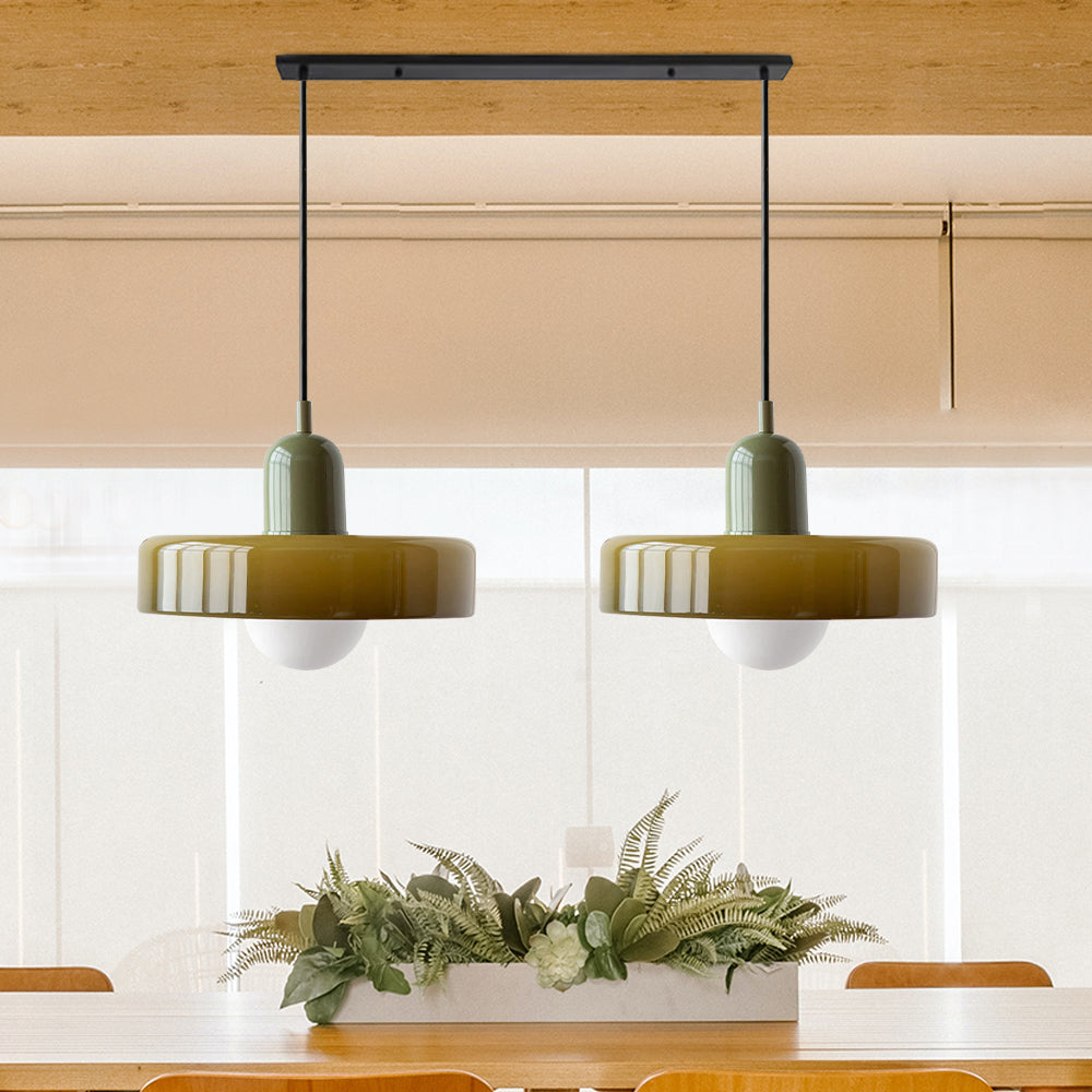 Twin Plate Shade Pendant Ceiling Lamp