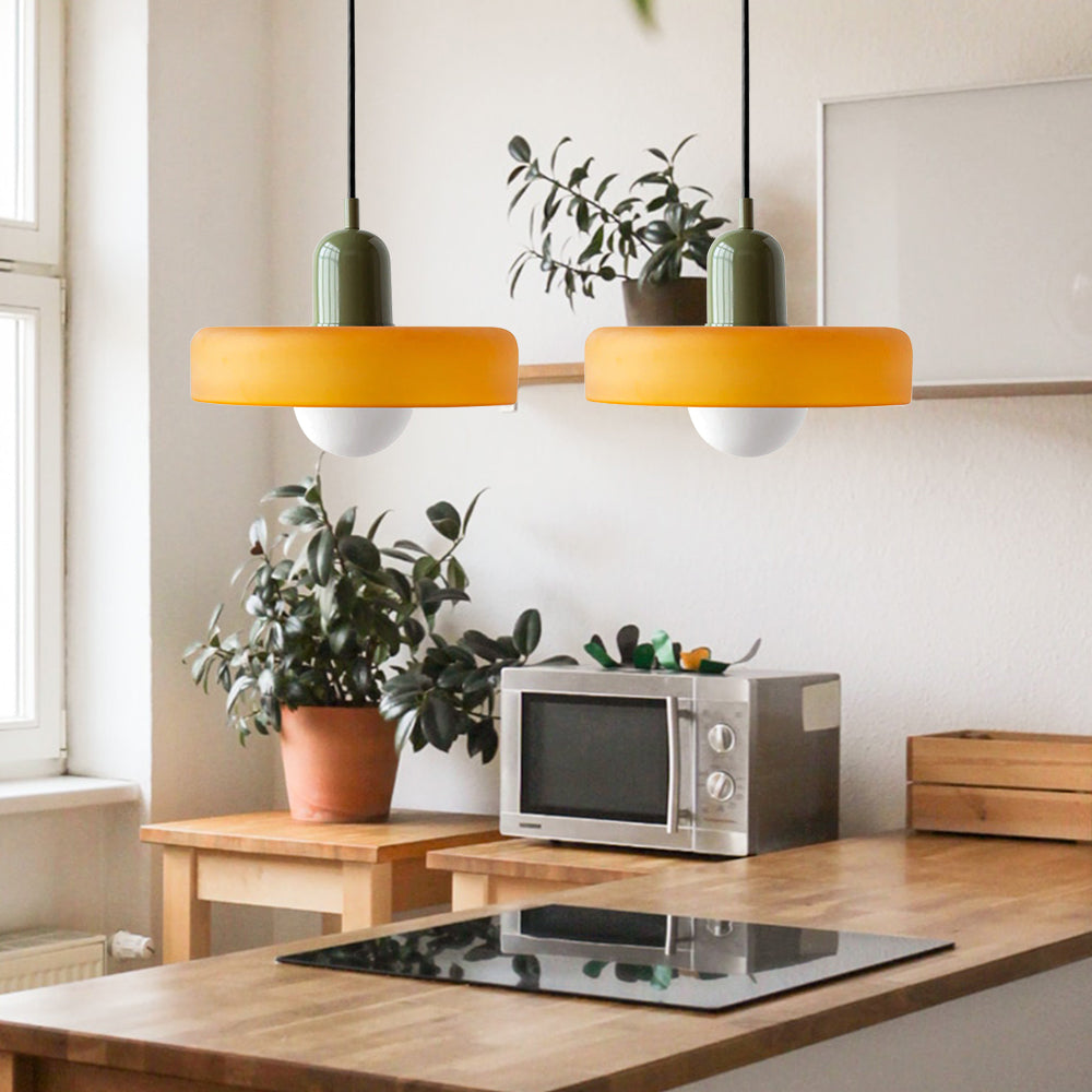 Twin Plate Shade Pendant Ceiling Lamp