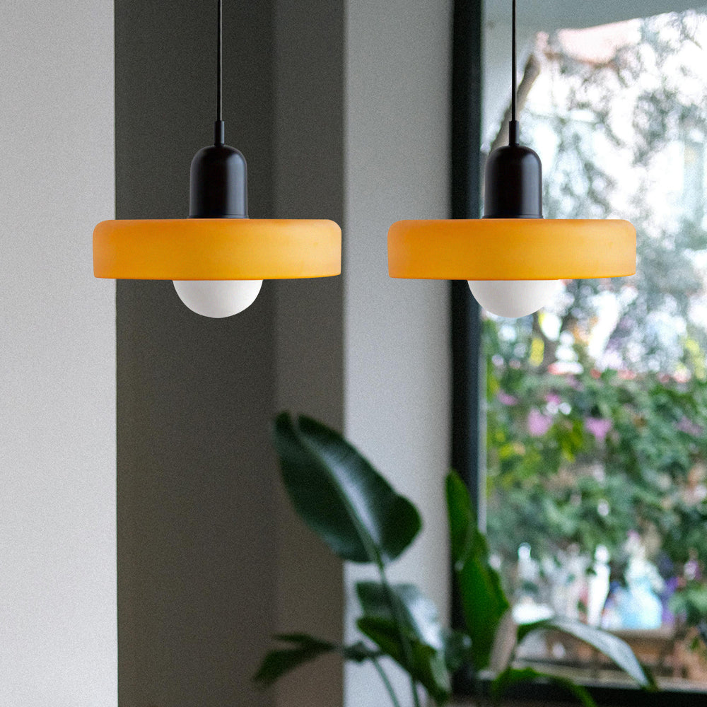 Twin Plate Shade Pendant Ceiling Lamp