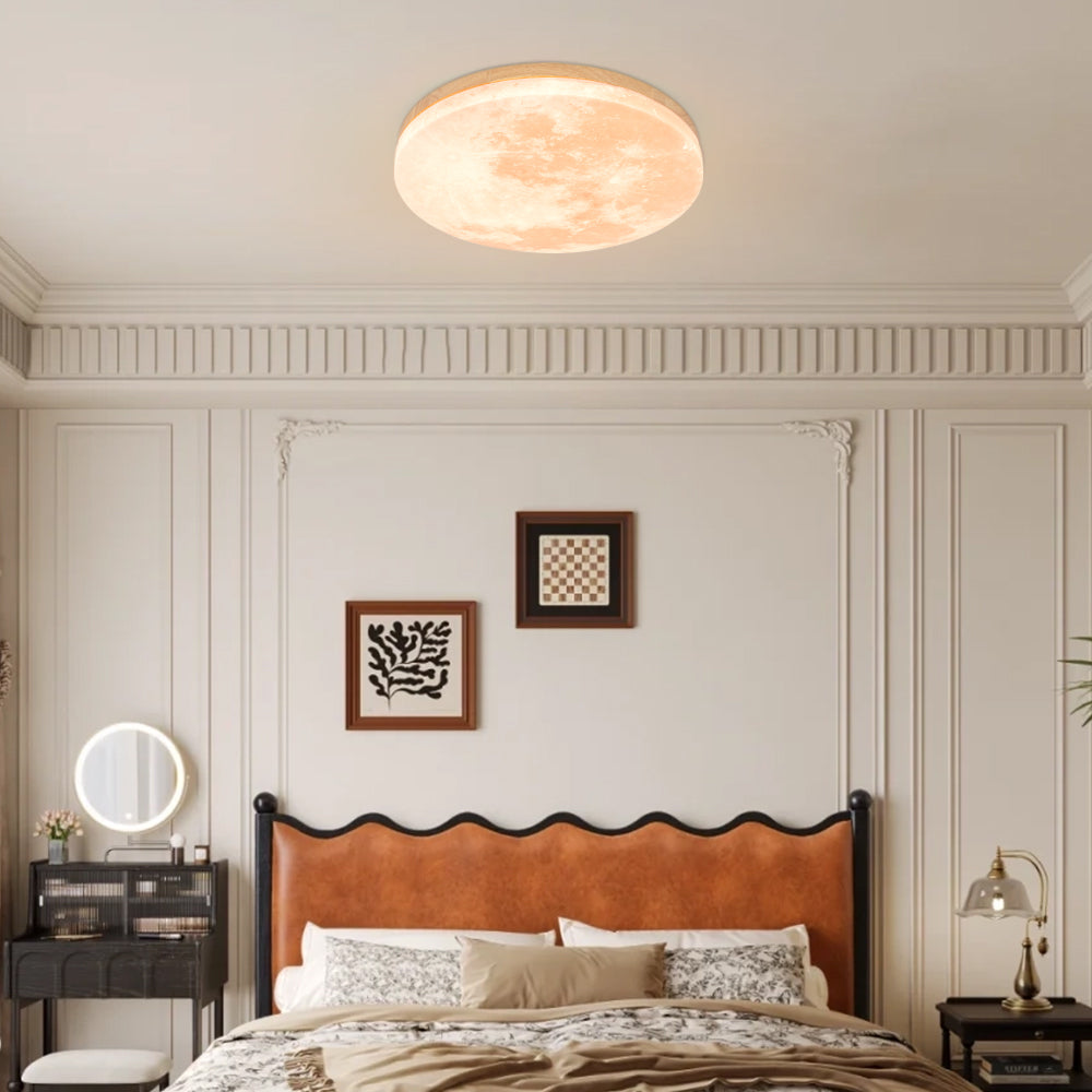 Flush Mount Round Frosted Ceiling Light