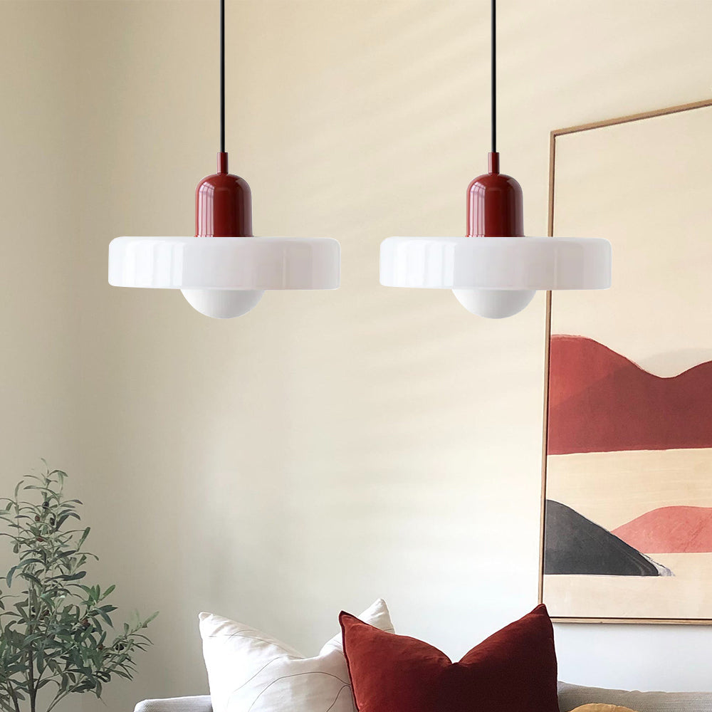 Twin Plate Shade Pendant Ceiling Lamp