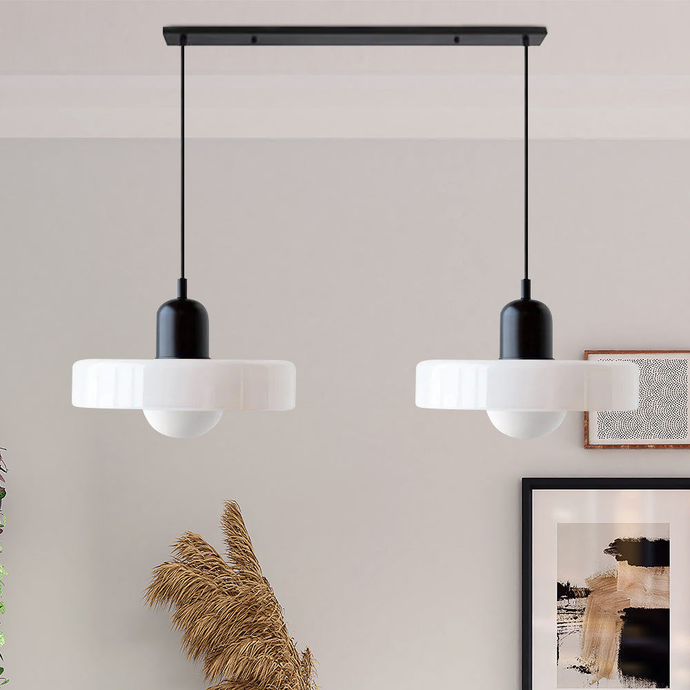 Twin Plate Shade Pendant Ceiling Lamp