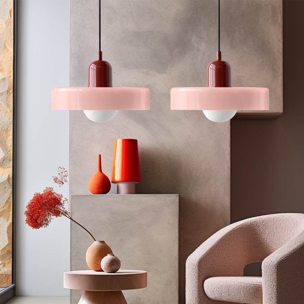 Twin Plate Shade Pendant Ceiling Lamp