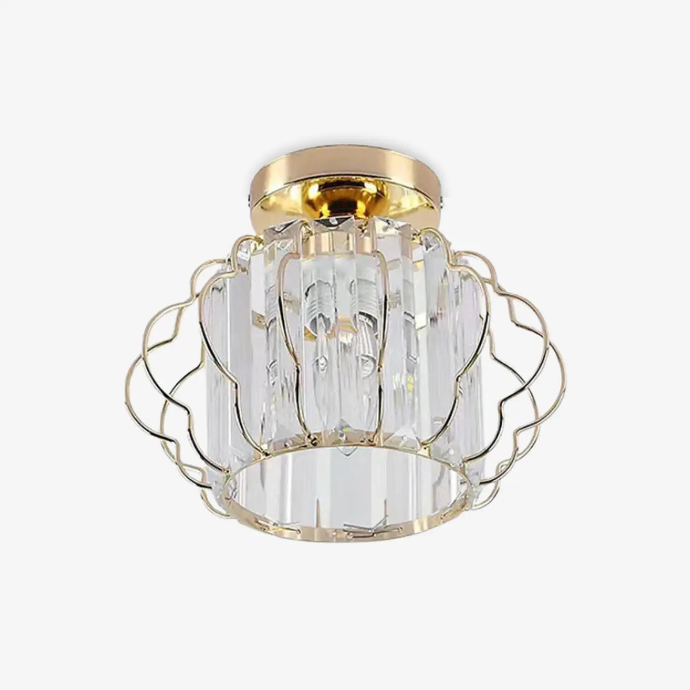 Flush Pendant Ceiling Light Crystal Detail