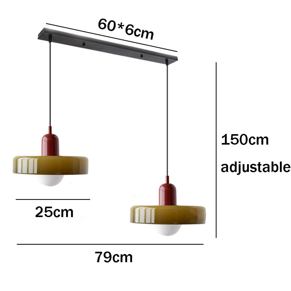Twin Plate Shade Pendant Ceiling Lamp