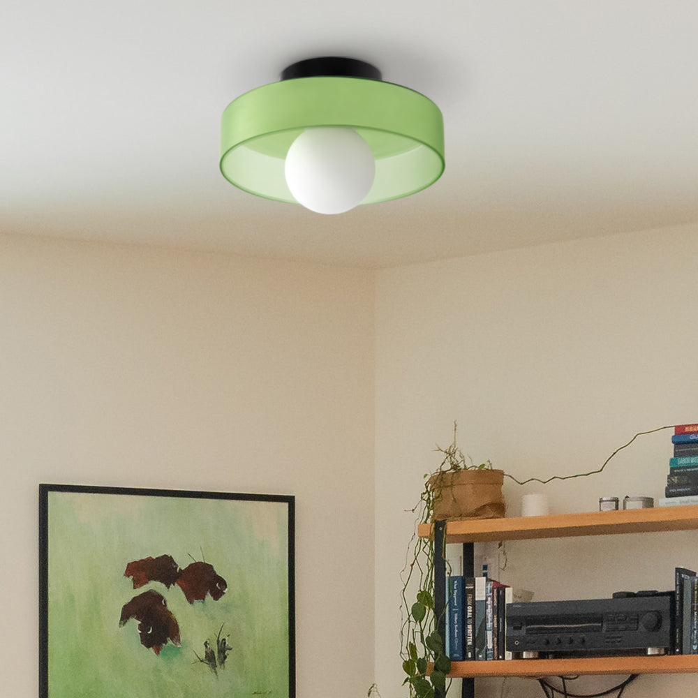 Surface Mounted Flush Mount Ceiling Light Glass Shade