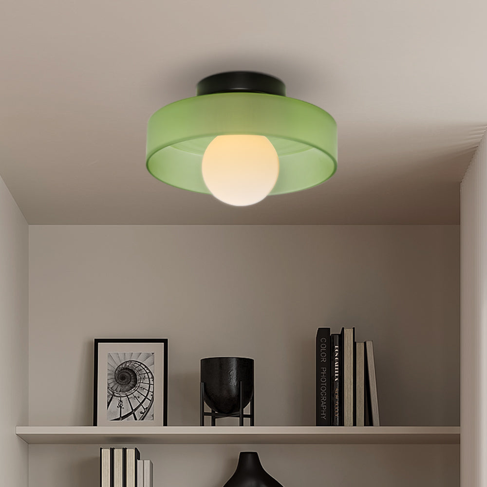 Surface Mounted Flush Mount Ceiling Light Glass Shade