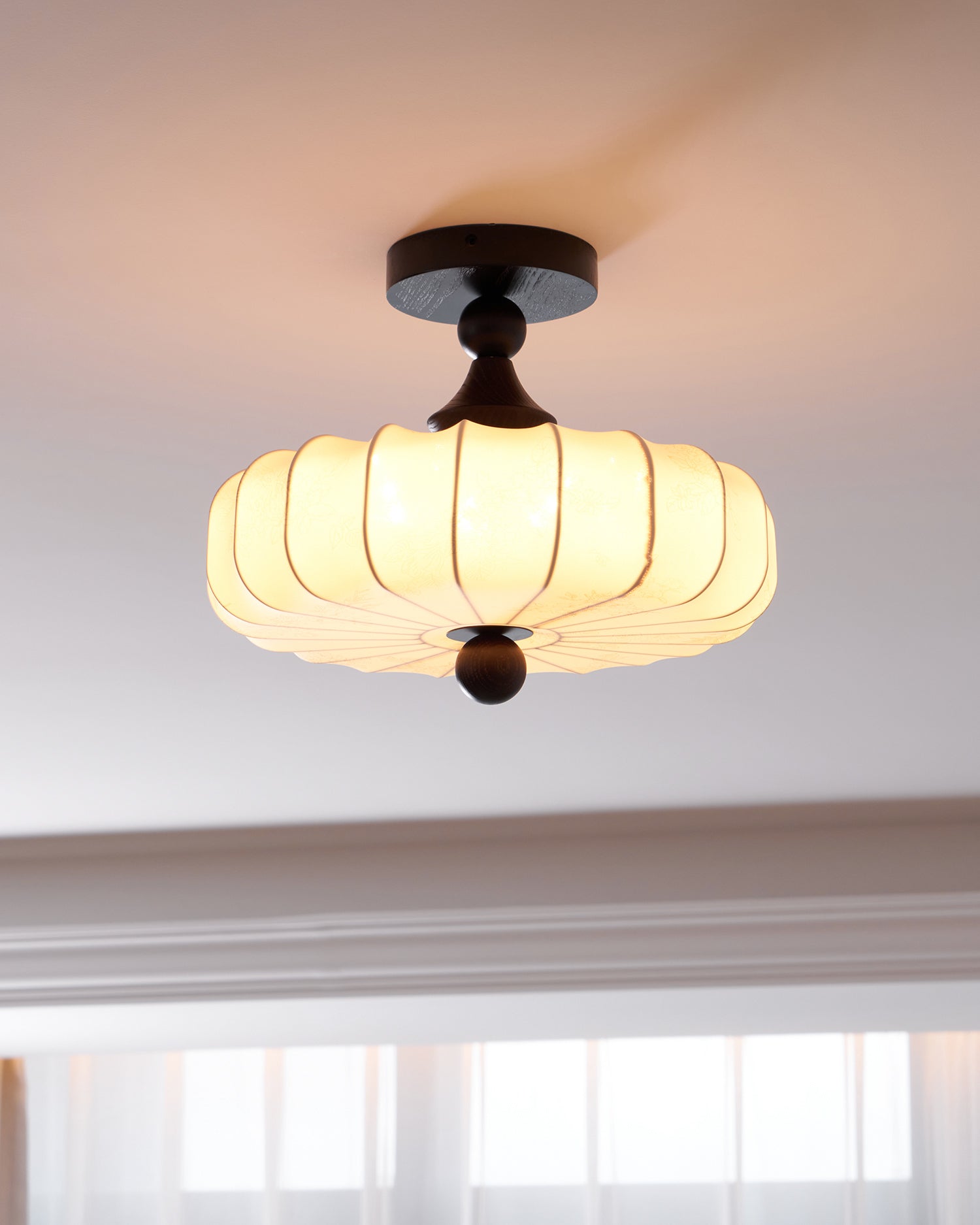 Decorative Round Semi Flush Ceiling Light