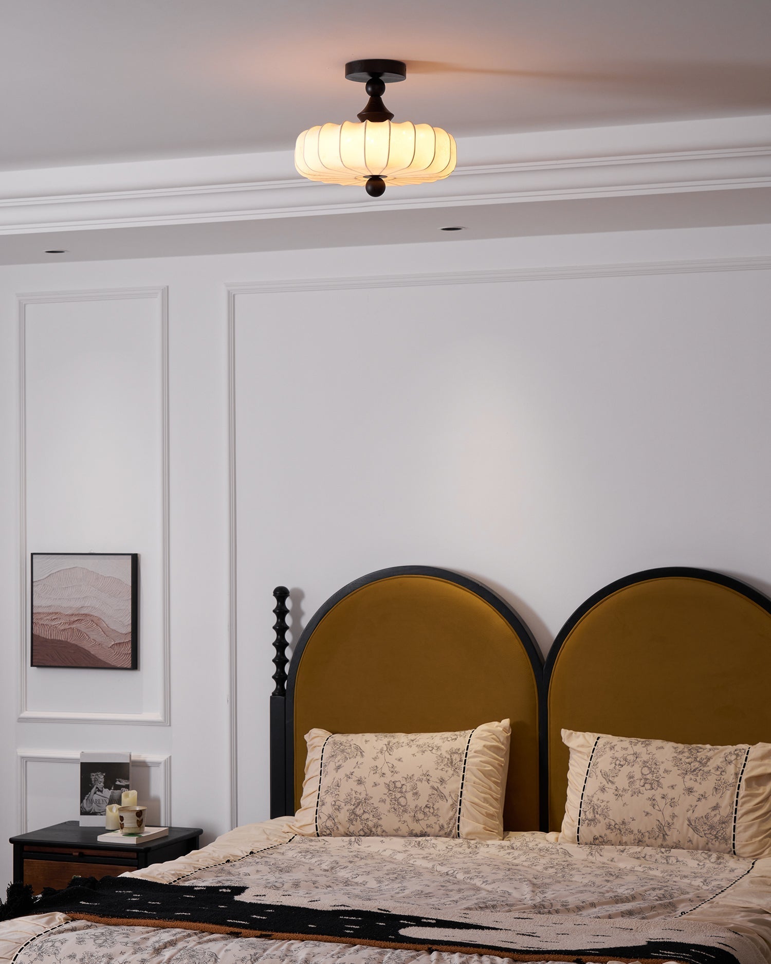 Decorative Round Semi Flush Ceiling Light