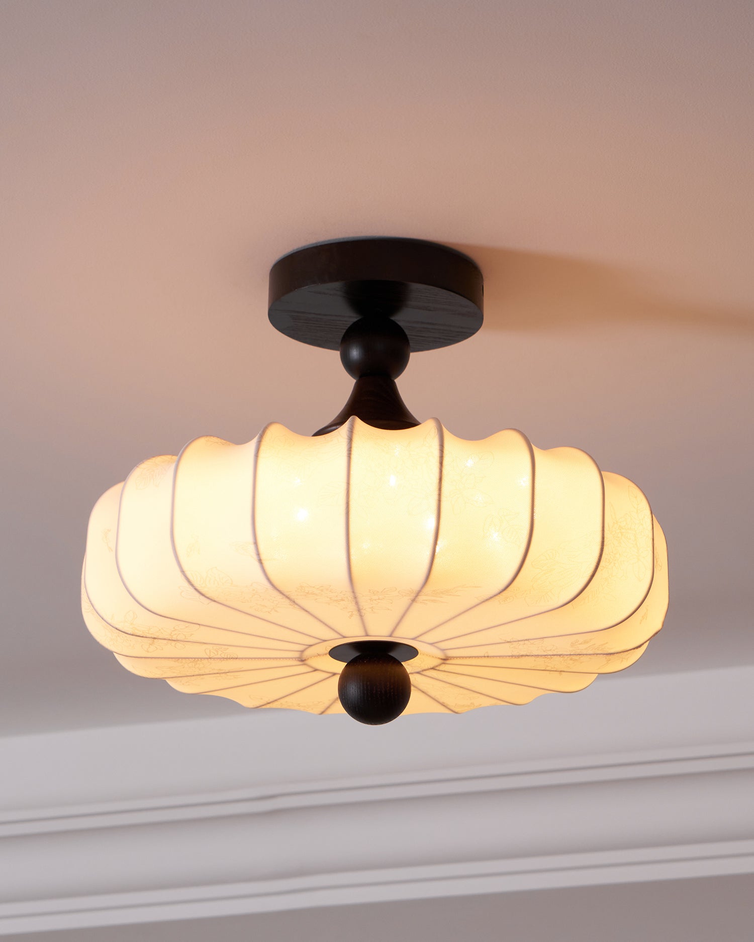 Decorative Round Semi Flush Ceiling Light