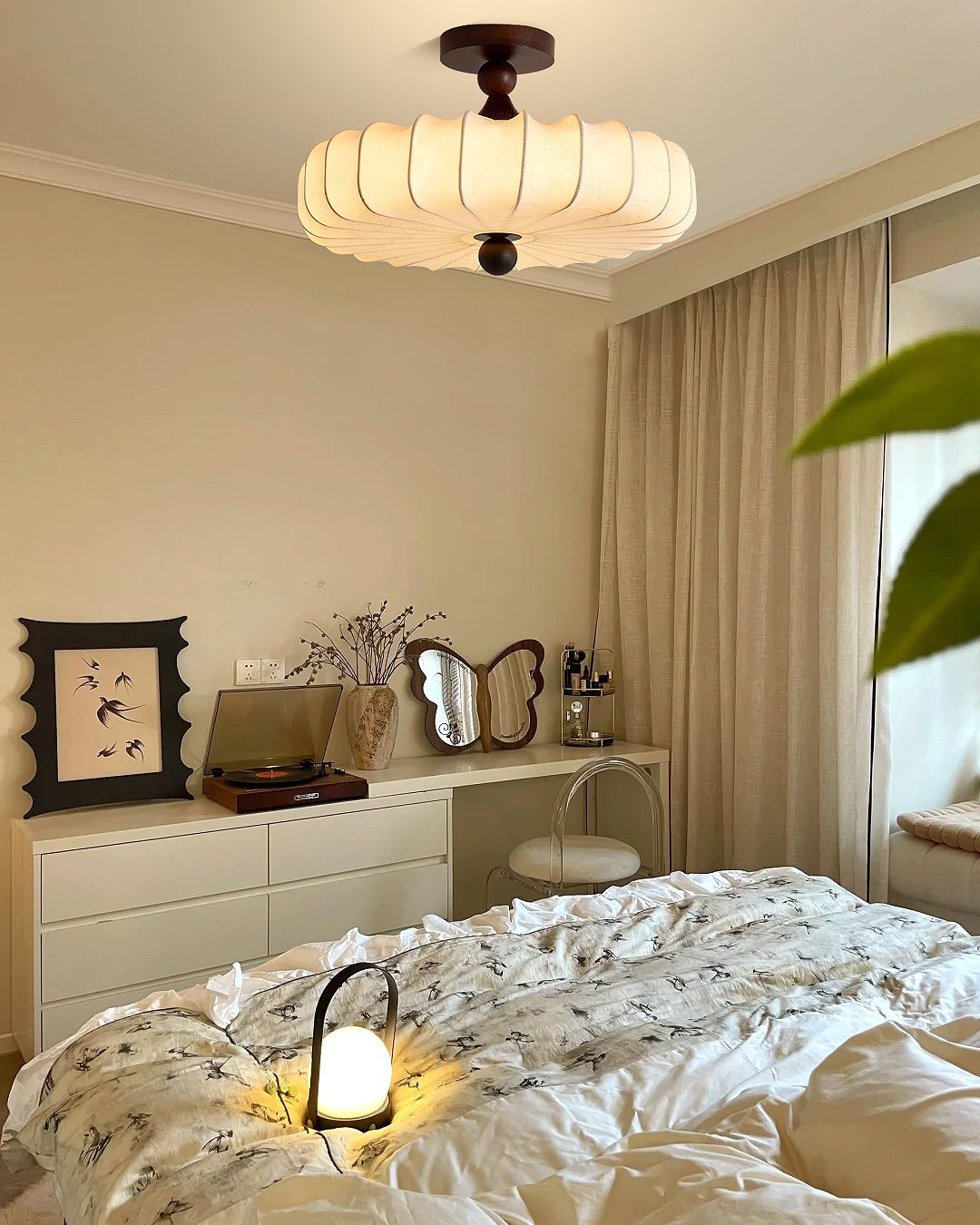 Decorative Round Semi Flush Ceiling Light