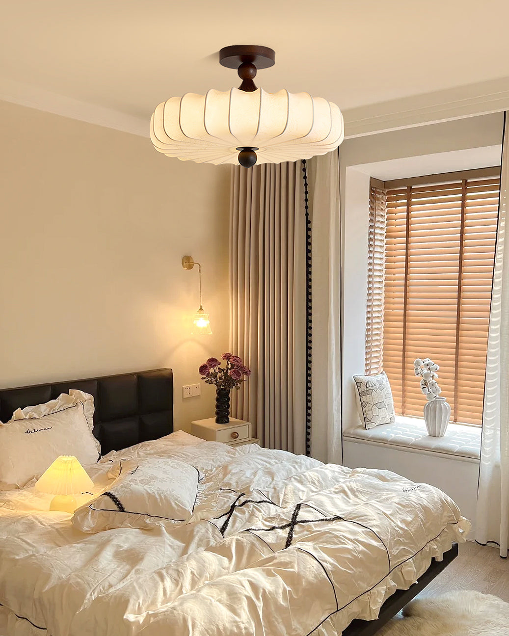 Decorative Round Semi Flush Ceiling Light