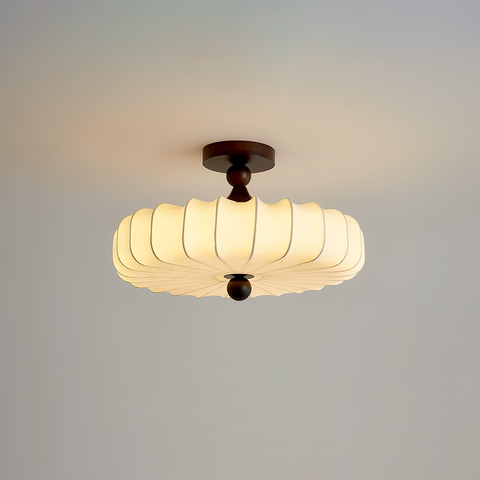 Decorative Round Semi Flush Ceiling Light