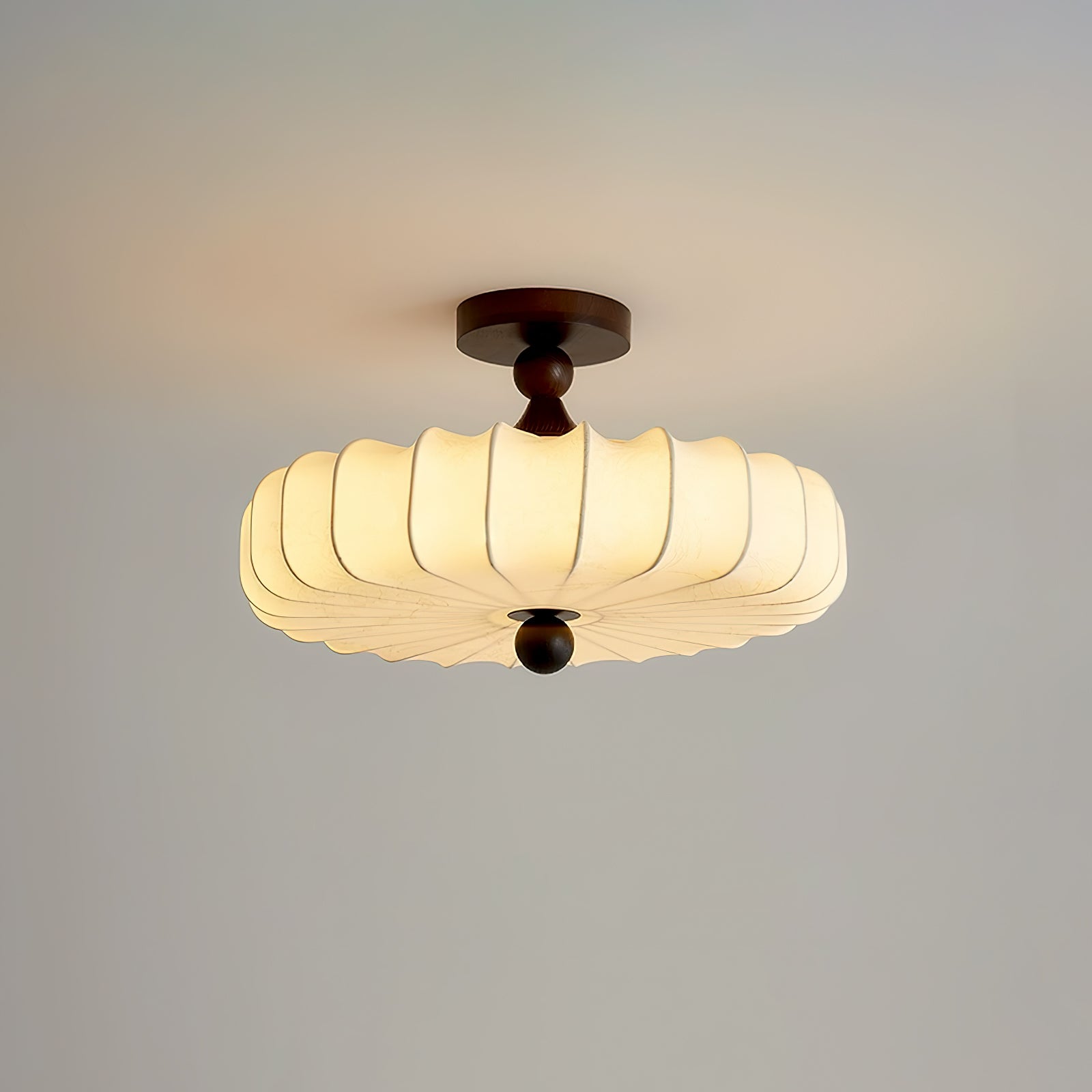 Decorative Round Semi Flush Ceiling Light