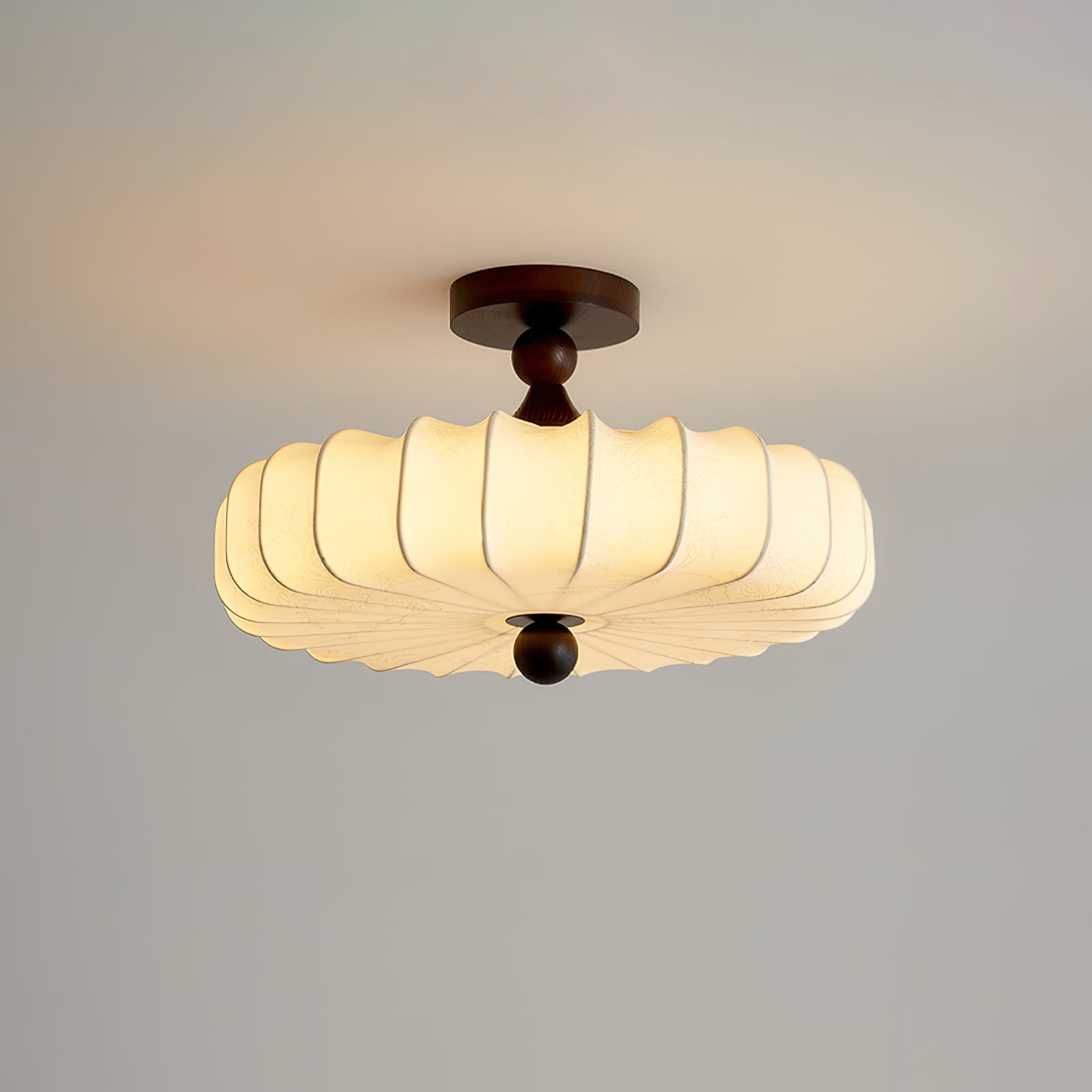 Decorative Round Semi Flush Ceiling Light