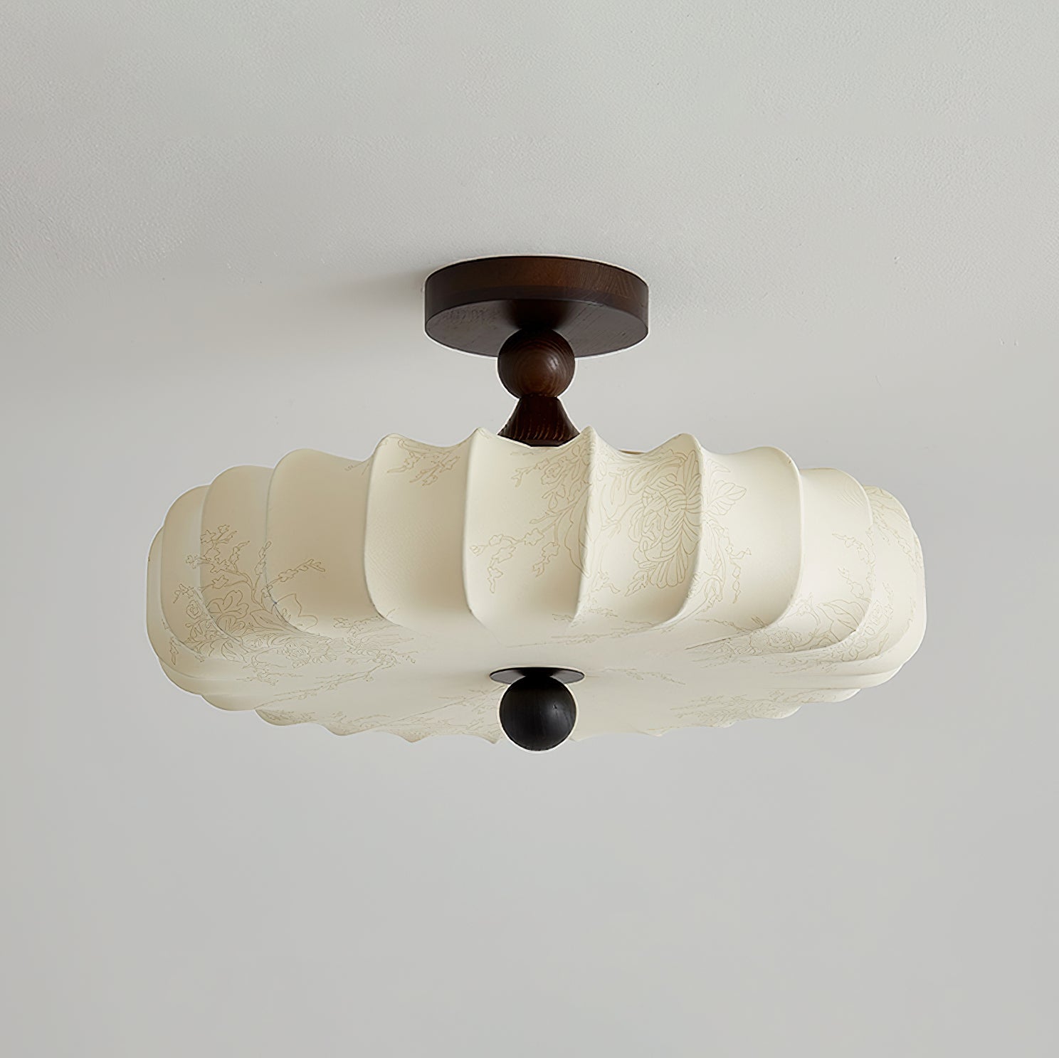 Decorative Round Semi Flush Ceiling Light