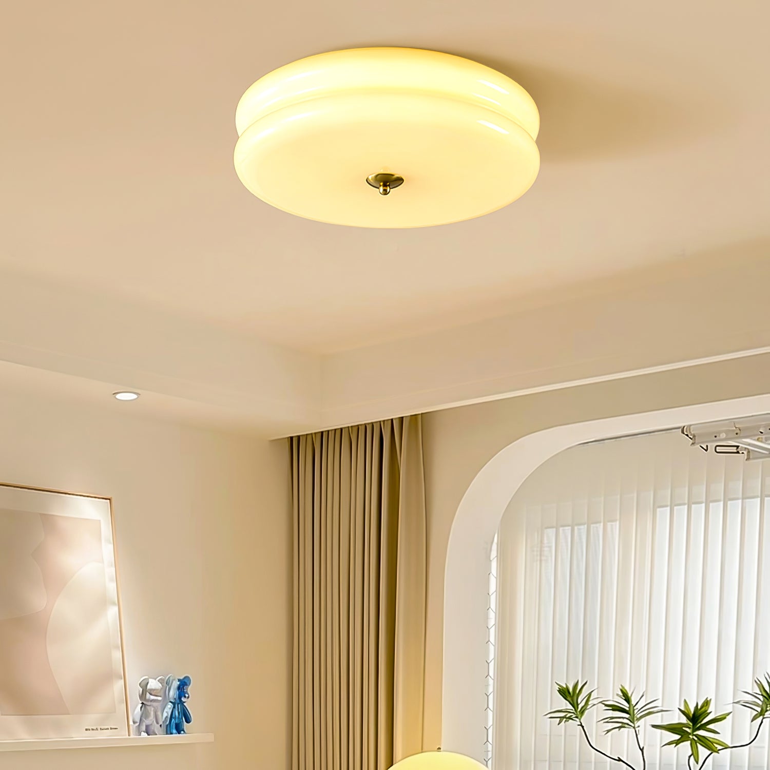 Flush Mount Dimmable Round Ceiling Light