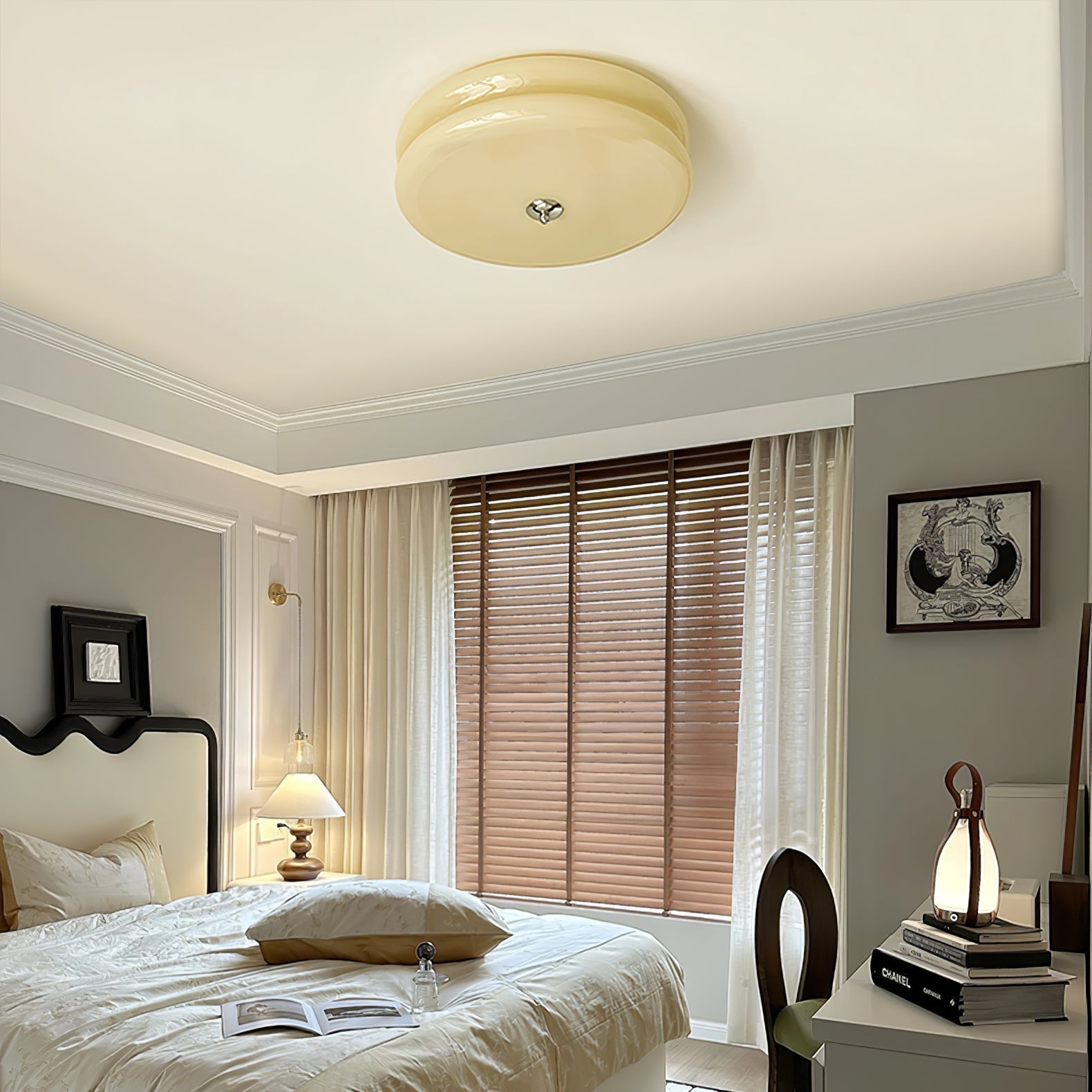 Flush Mount Dimmable Round Ceiling Light