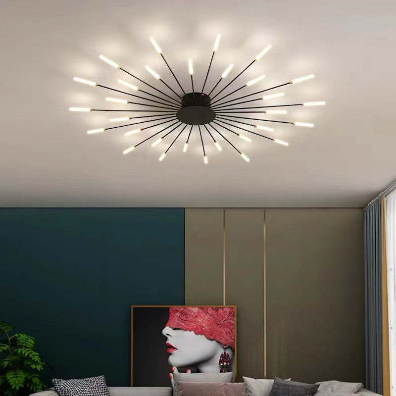 Starburst Radial Flush Mount Ceiling Lamp