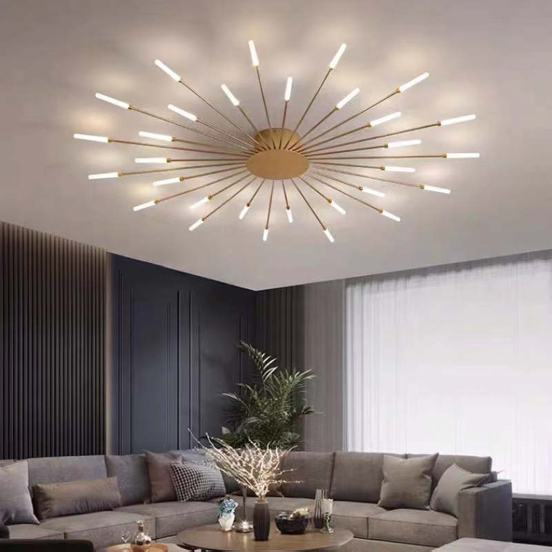 Starburst Radial Flush Mount Ceiling Lamp