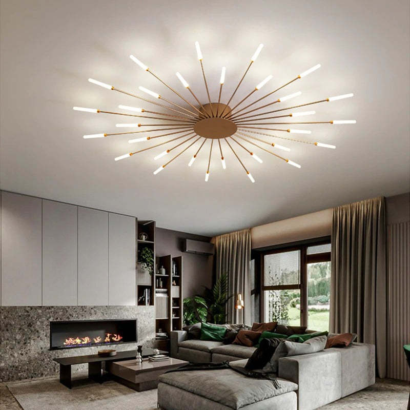 Starburst Radial Flush Mount Ceiling Lamp