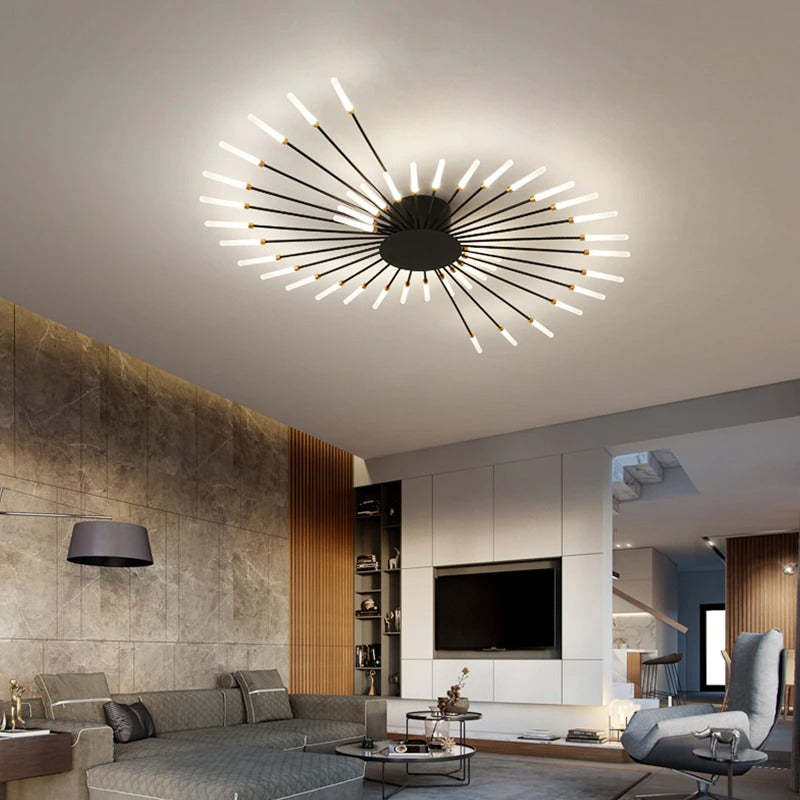 Starburst Radial Flush Mount Ceiling Lamp