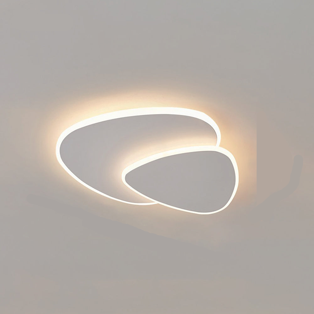 Overlapping Asymmetric Flush Mount Ceiling Lamp