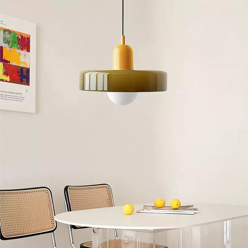 Linear Pendant Ceiling Light Glass Shade