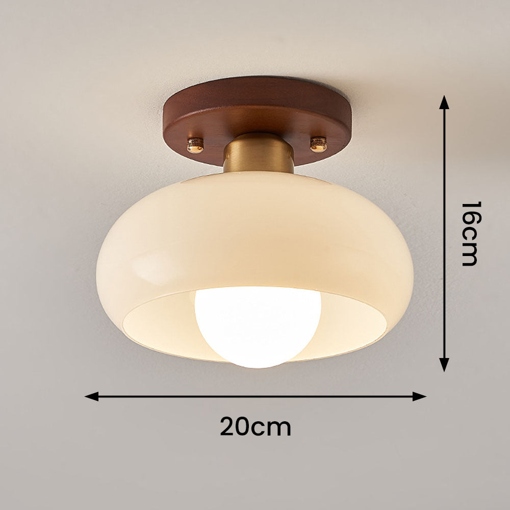 Bowl Shade Flush Mount Ceiling Lamp