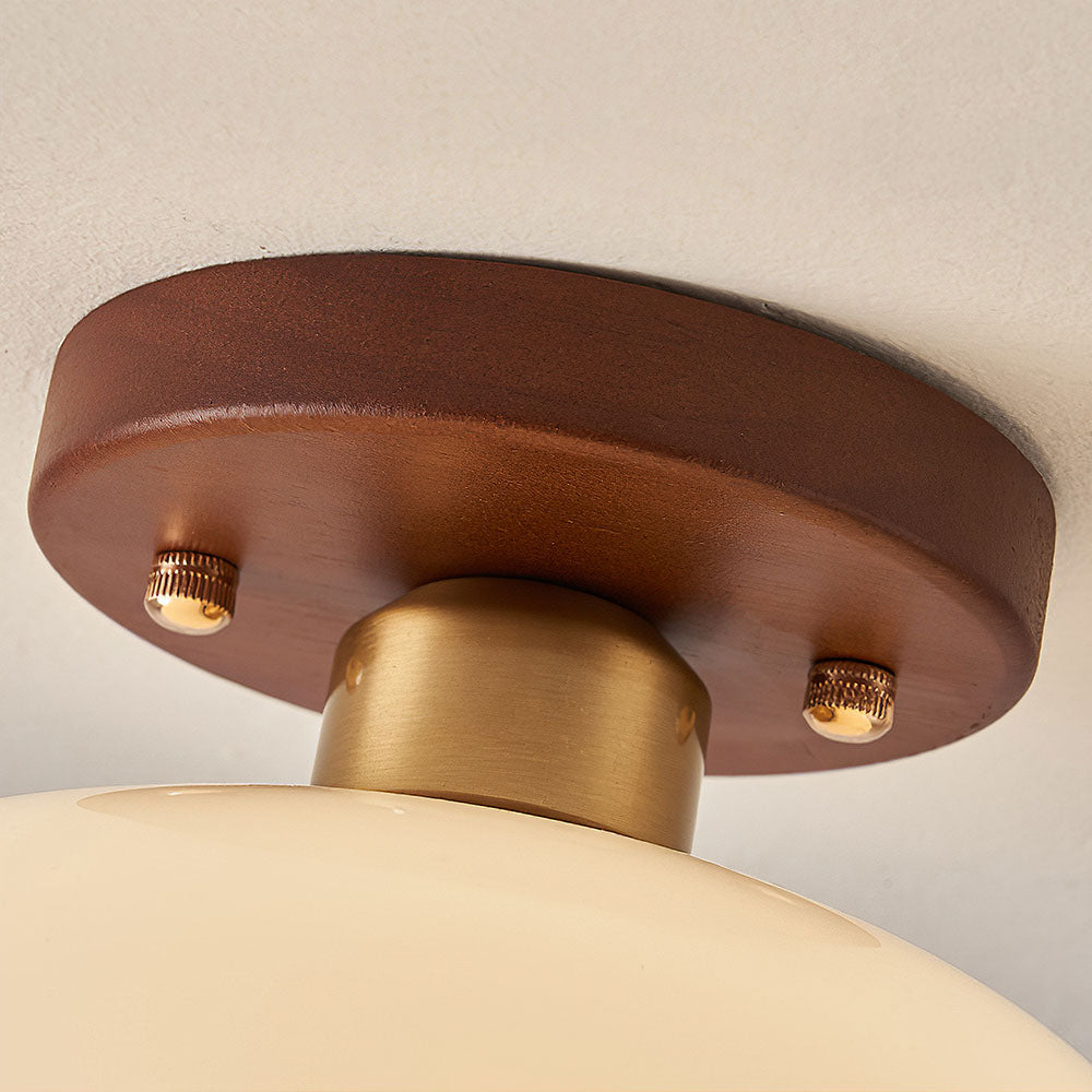 Bowl Shade Flush Mount Ceiling Lamp