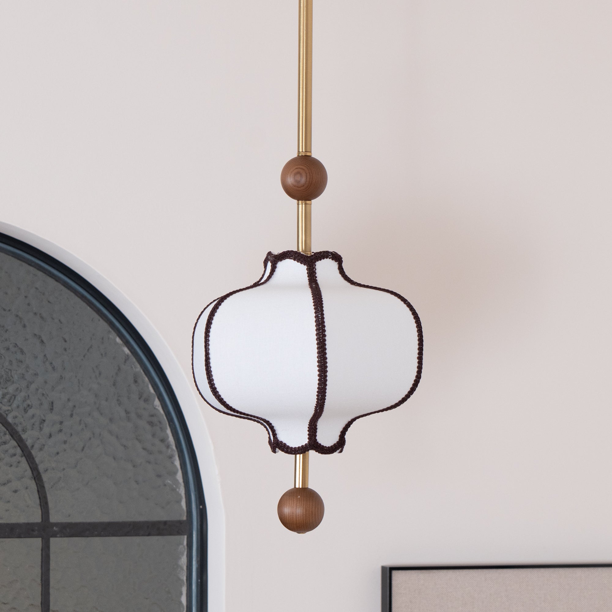 Lantern Shape Glass Pendant Ceiling Light