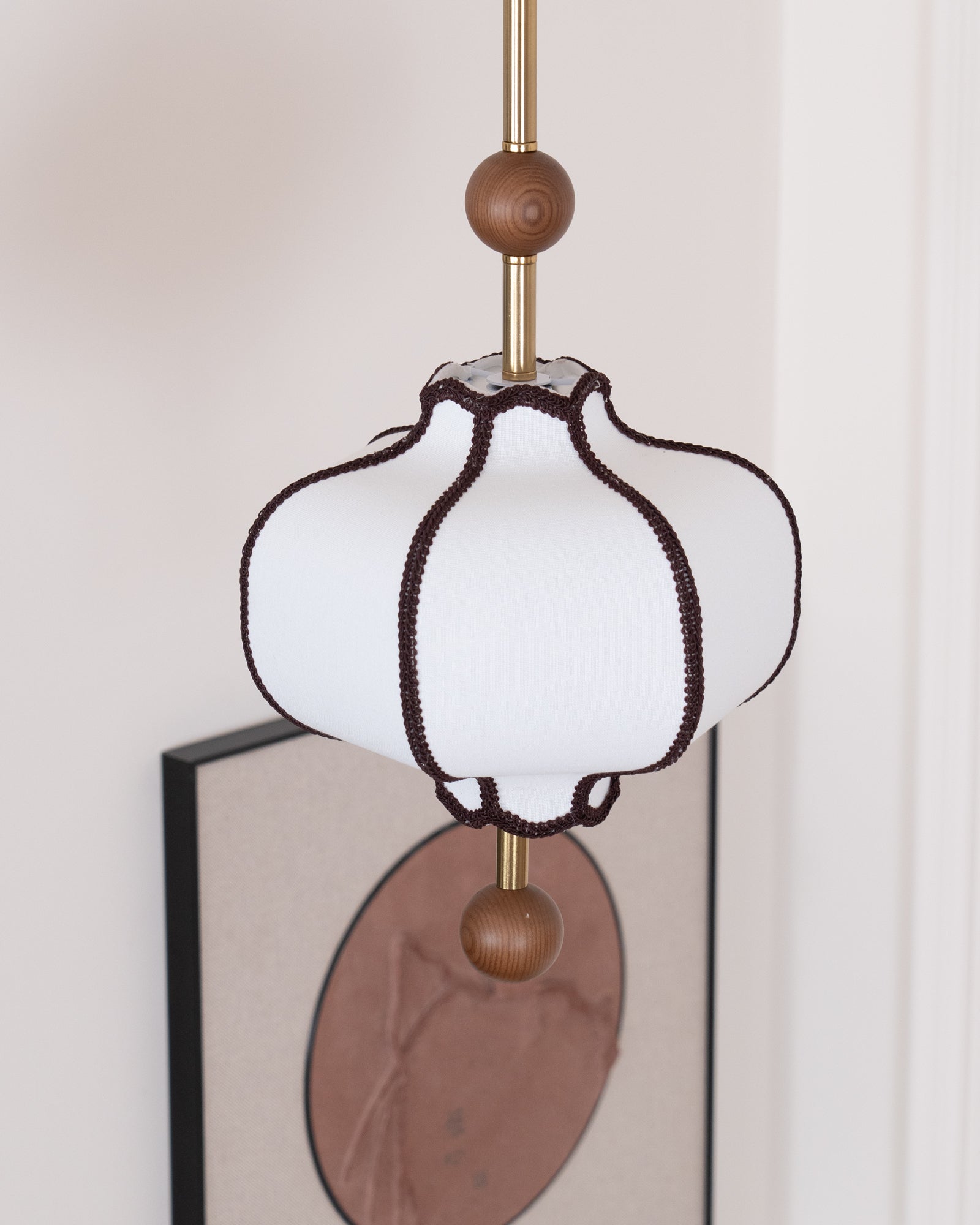 Lantern Shape Glass Pendant Ceiling Light