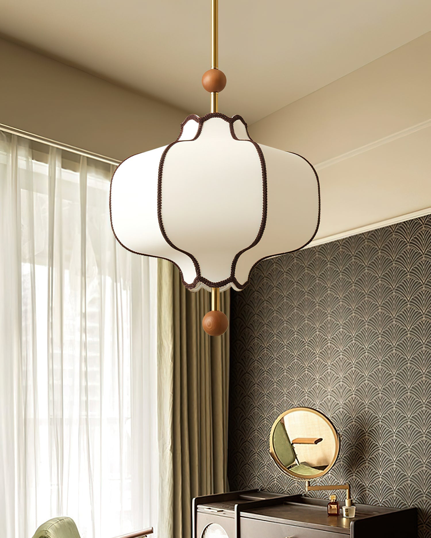 Lantern Shape Glass Pendant Ceiling Light