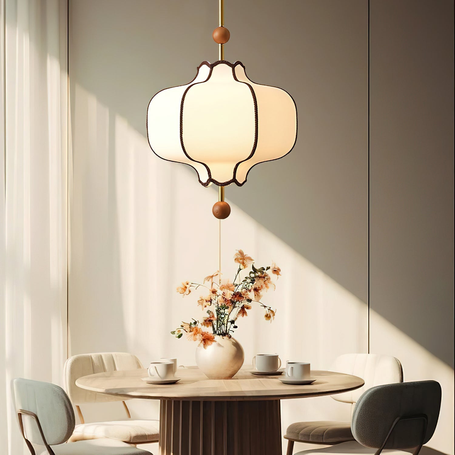 Lantern Shape Glass Pendant Ceiling Light