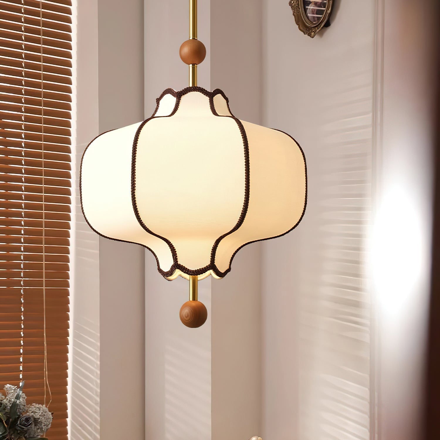 Lantern Shape Glass Pendant Ceiling Light